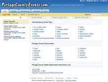 Tablet Screenshot of portagecountyevents.com